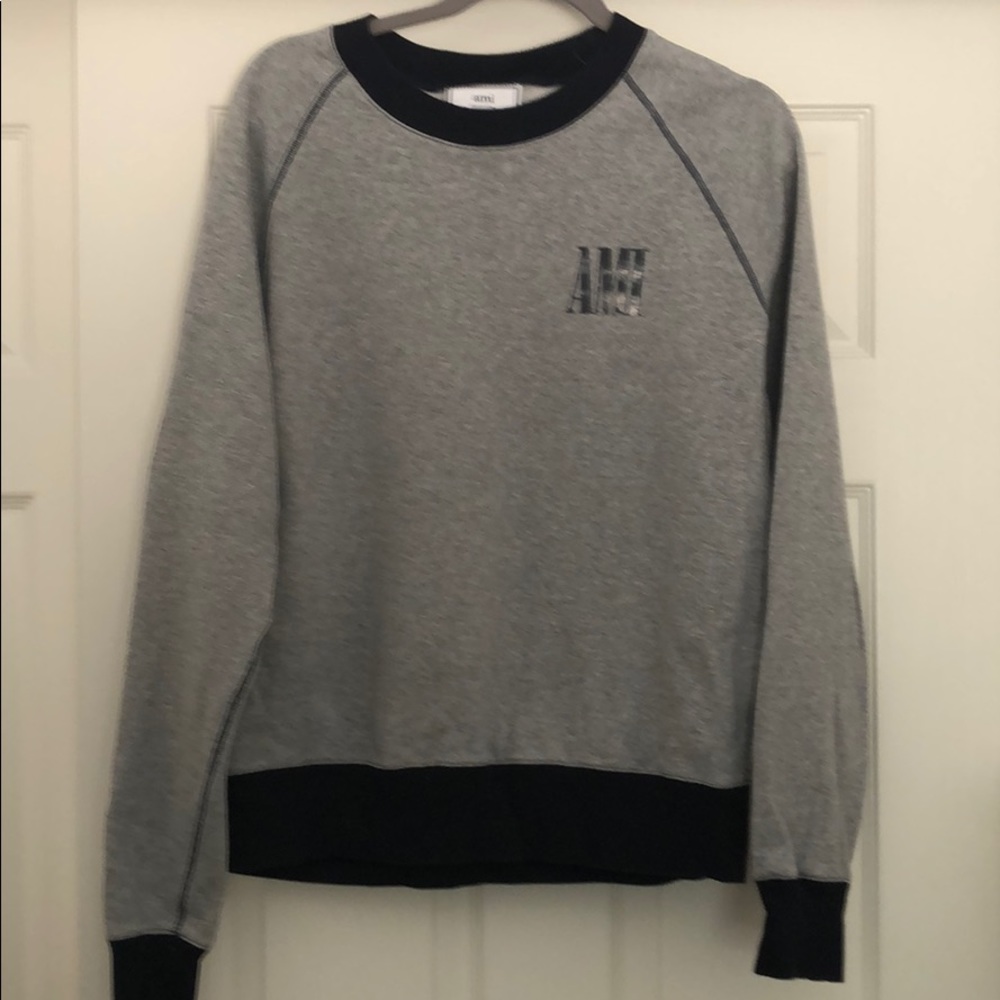 AMI fleece backed crew neck sweatshirt